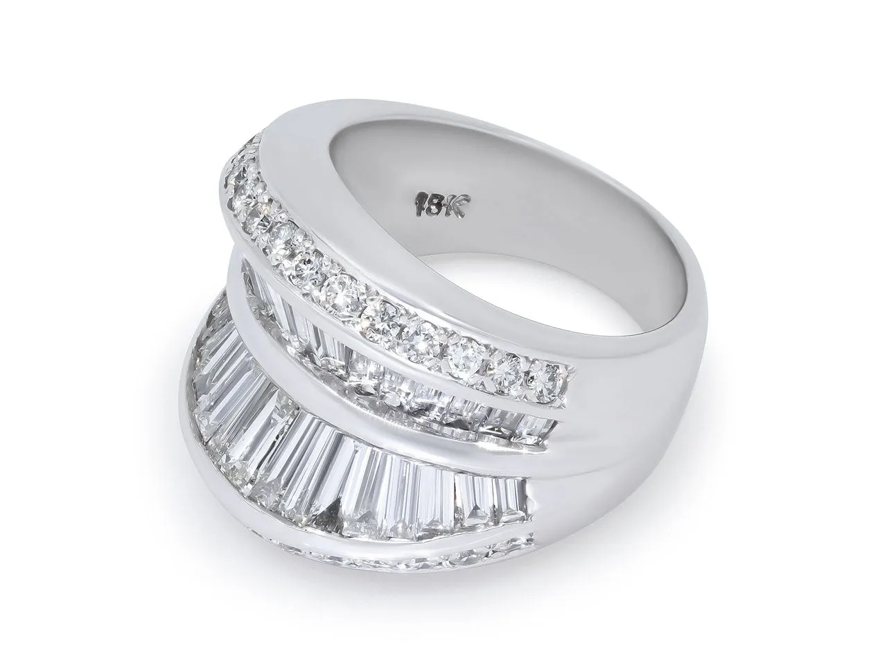 Diamond Cocktail Ring in 18K White Gold