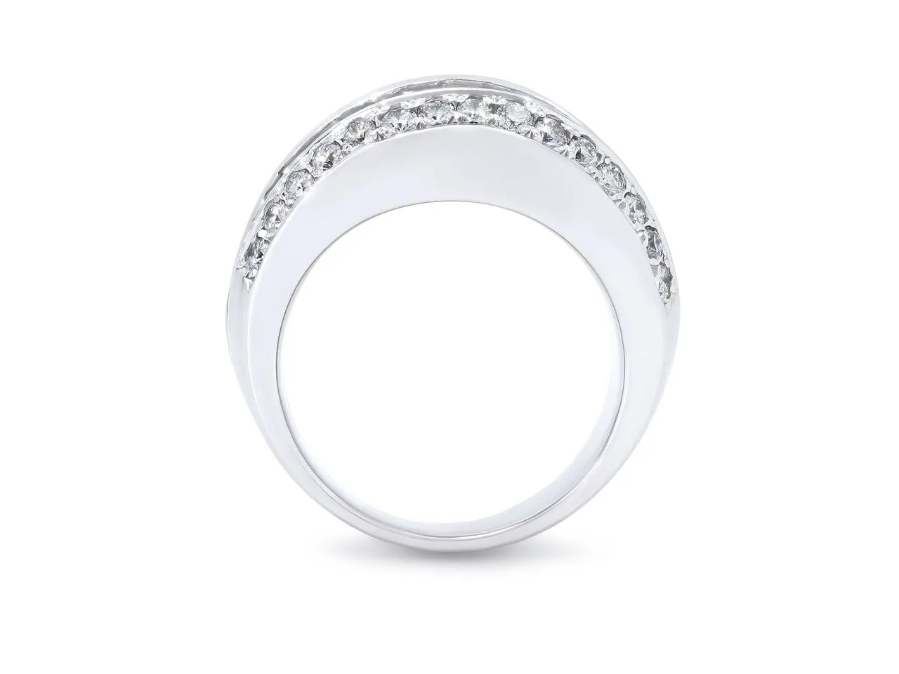 Diamond Cocktail Ring in 18K White Gold