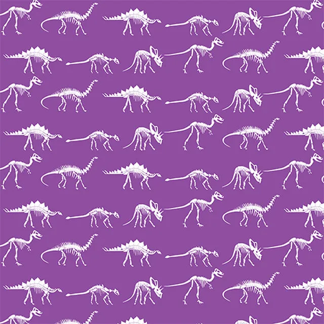 Dinosaur Skeleton on Purple 12" Pattern Heat Transfer Vinyl / Siser Easy Patterns / Printed HTV