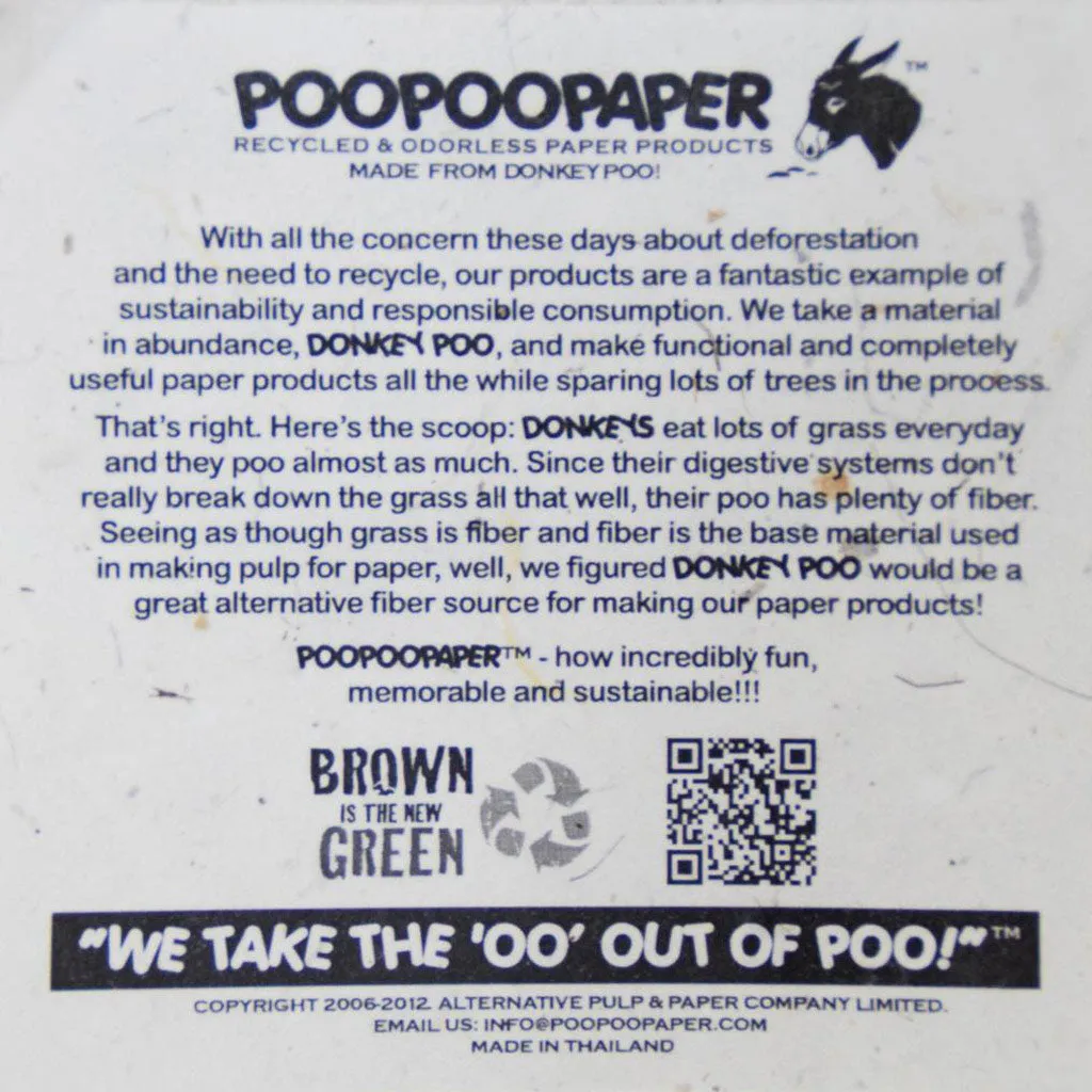 Donkey POOPOOPAPER - No.10 Size Envelopes - (Set of 2 Packs - 24 Envelopes)