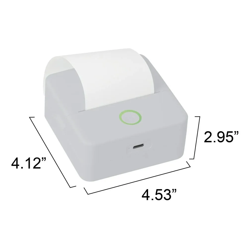 DP Audio Video CTP500TD Core Innovations Wireless Mini Portable Thermal Printer Label Maker Gray