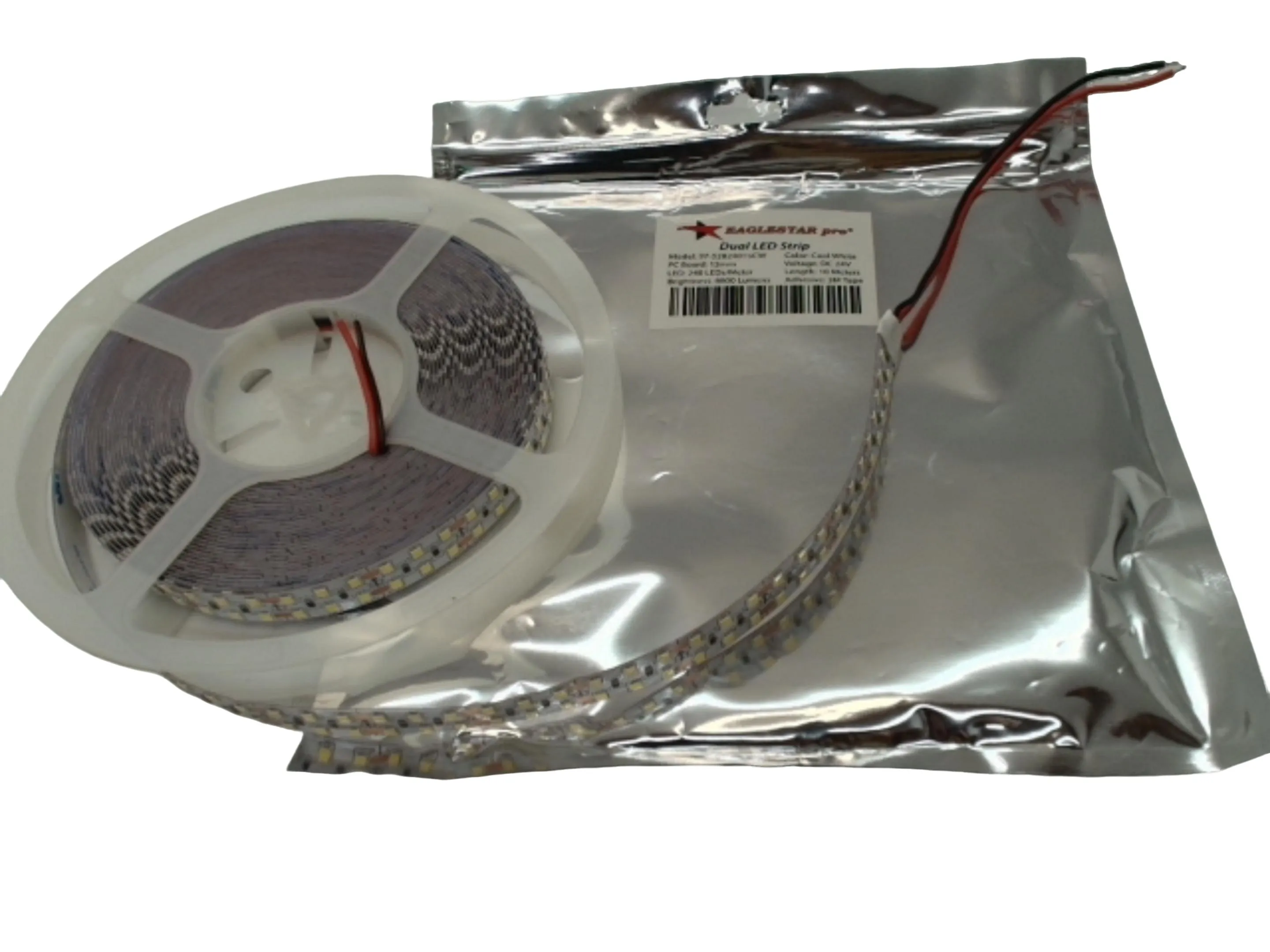 Dual LED strip Cool White 24VDC 240 LEDs/M 10M 8800 lumens 3M tape