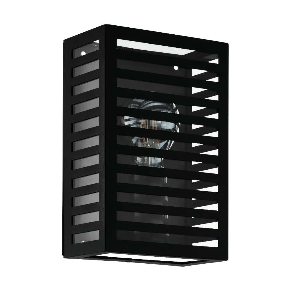 EGLO Alamonte Exterior Wall Light Cuboid - Black