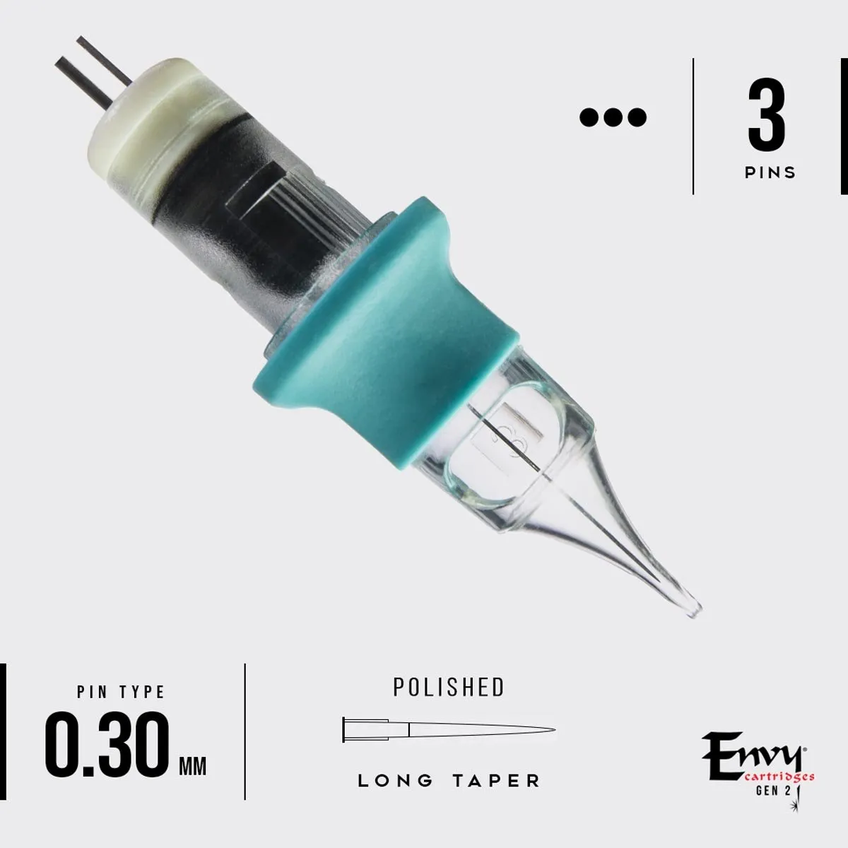 Envy Gen 2 - Flat Single Stacked Magnum Nano Cartridges 10pk