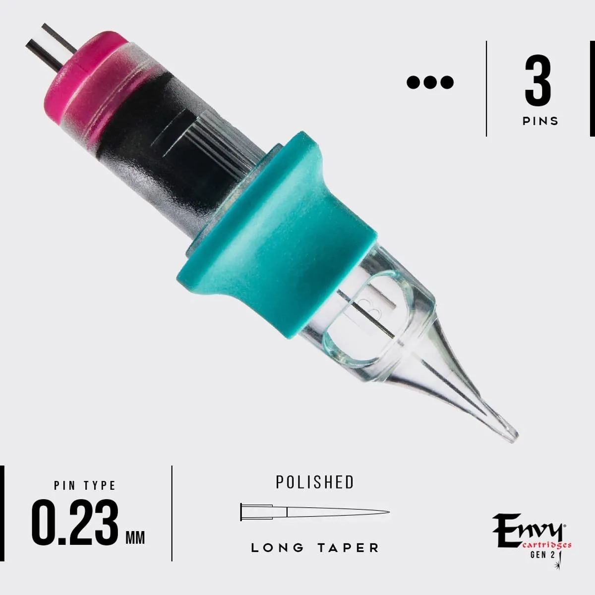 Envy Gen 2 - Flat Single Stacked Magnum Nano Cartridges 10pk