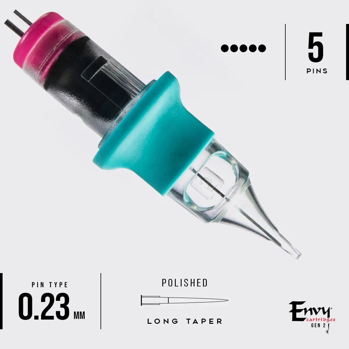 Envy Gen 2 - Flat Single Stacked Magnum Nano Cartridges 10pk