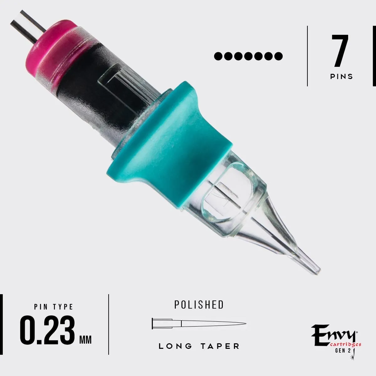 Envy Gen 2 - Flat Single Stacked Magnum Nano Cartridges 10pk