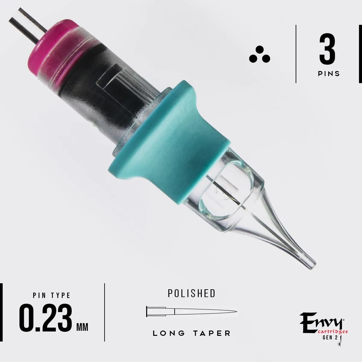 Envy Gen 2 - Round Liner Nano Tattoo Cartridges (20 Pack)