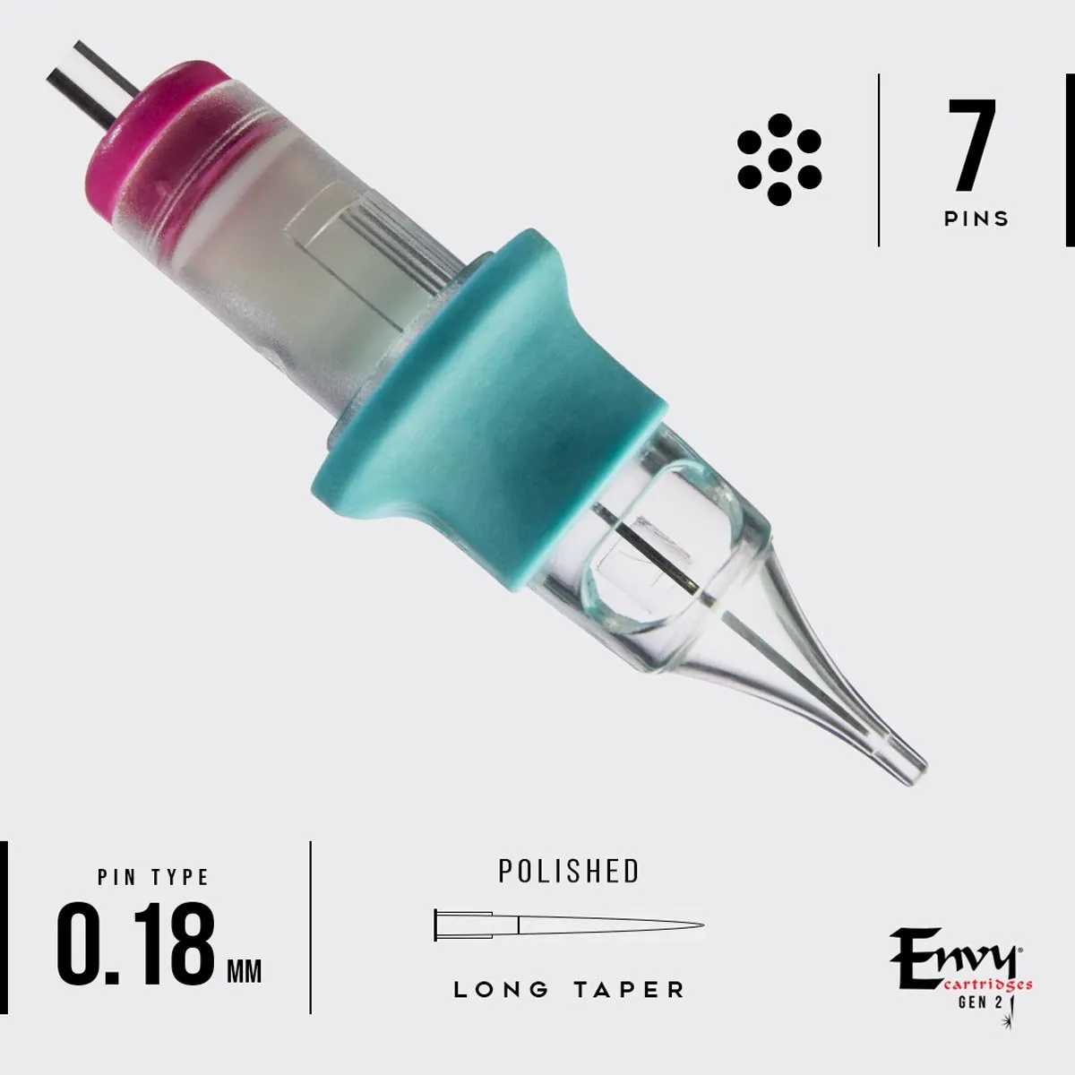 Envy Gen 2 - Round Liner Nano Tattoo Cartridges (20 Pack)