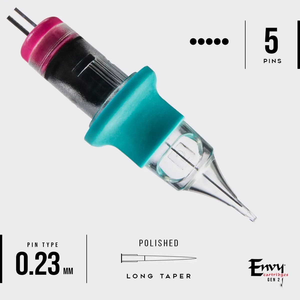 Envy Gen 2 - U Shaped Single Stacked Magnum Nano Cartridges