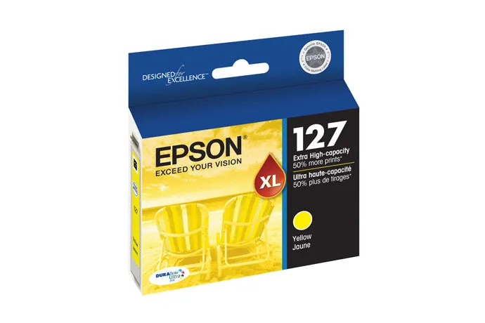 Epson 127 Yellow Extra High-capacity Ink Cartridge, 755 Pages - T127420-S