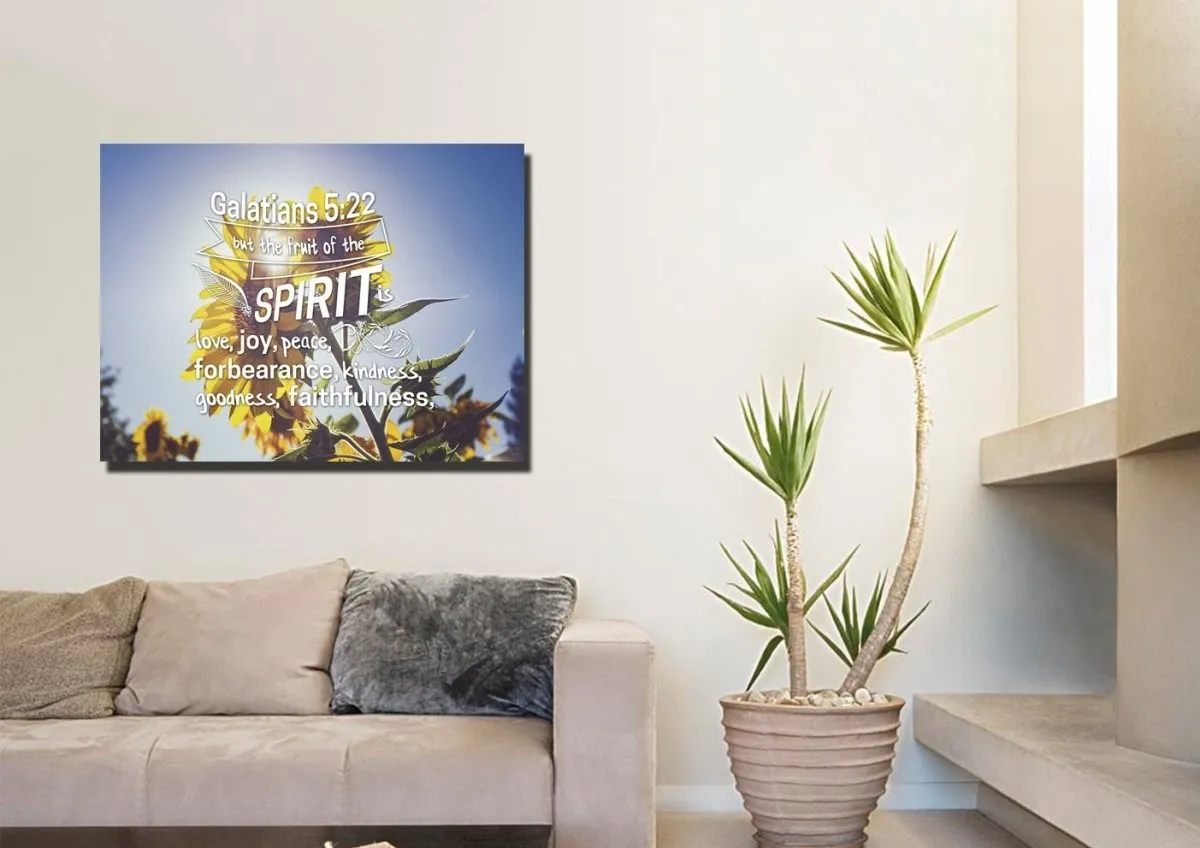 Galatians 522 Fruit Of The Spirit Bible Verse Canvas Wall Art - Christian Canvas Wall Art
