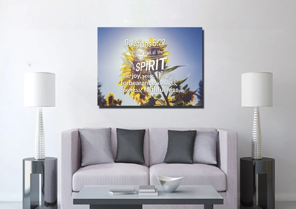 Galatians 522 Fruit Of The Spirit Bible Verse Canvas Wall Art - Christian Canvas Wall Art