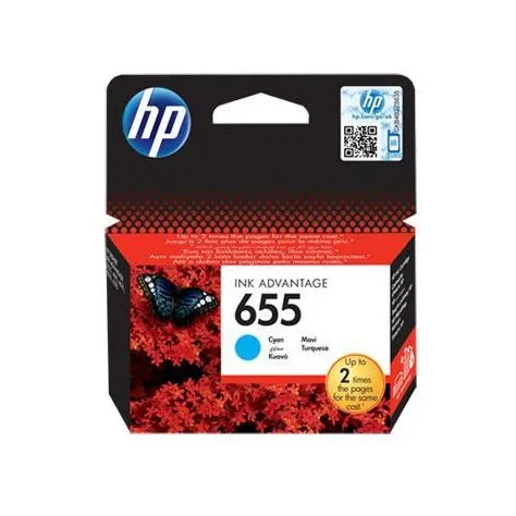 Genuine Cyan HP 655 Ink  Cartridge (CZ110AE)
