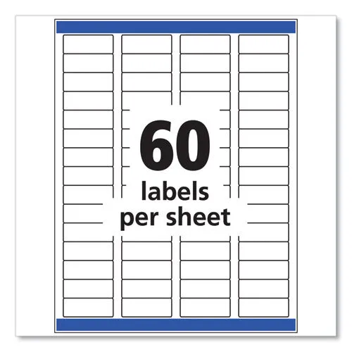 Glossy Clear Easy Peel Mailing Labels W/ Sure Feed Technology, Inkjet/laser Printers, 0.66 X 1.75, 60/sheet, 10 Sheets/pk