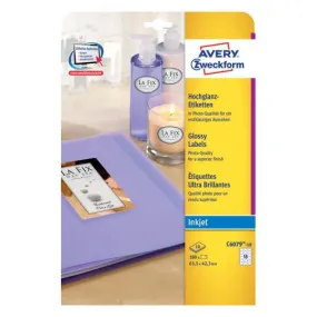 Glossy labels 63.5 x 42.3 mm