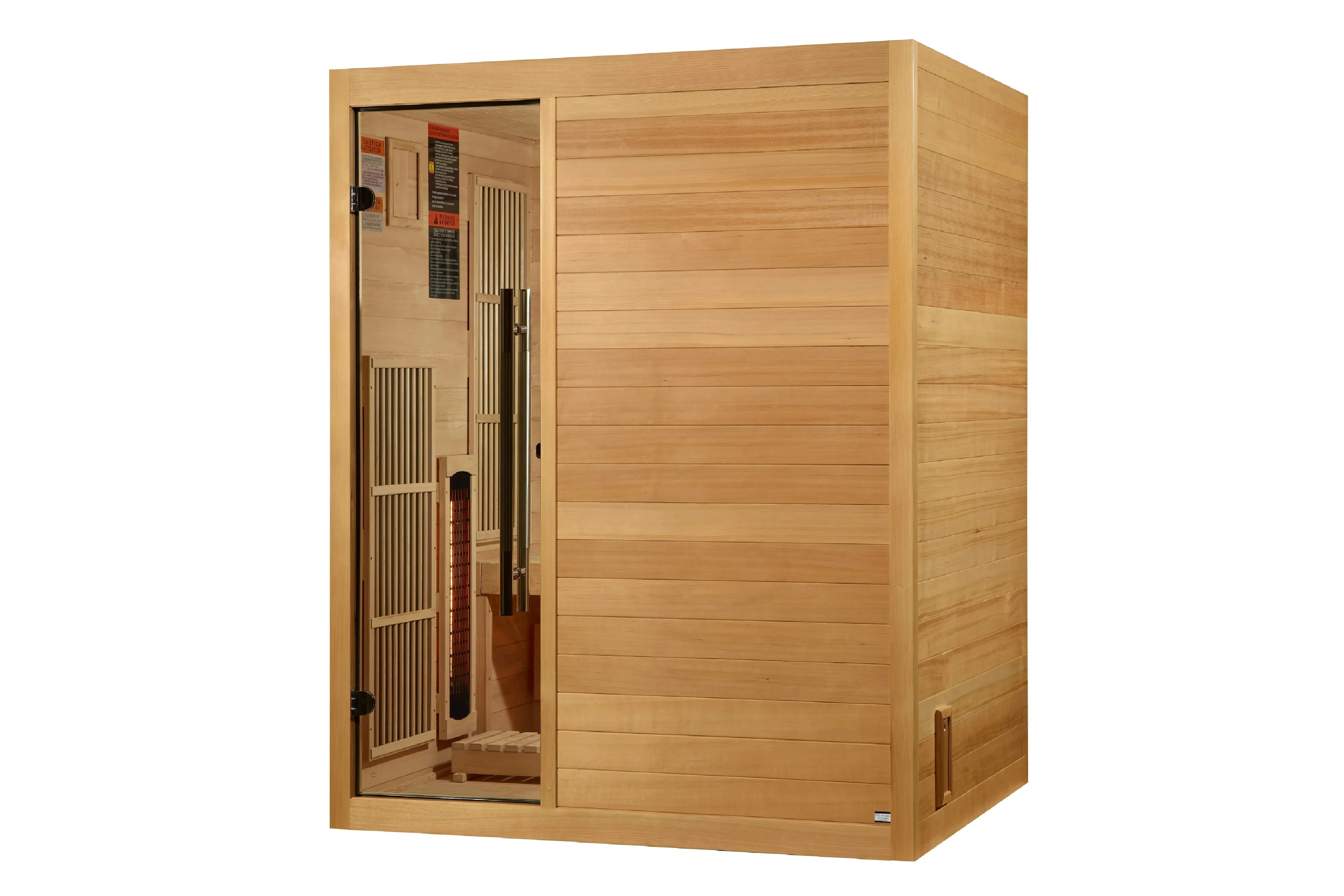 Golden Designs 2025 "Soria" 3-Person Hybrid Sauna (Indoor/Full Spectrum/Harvia Stove)