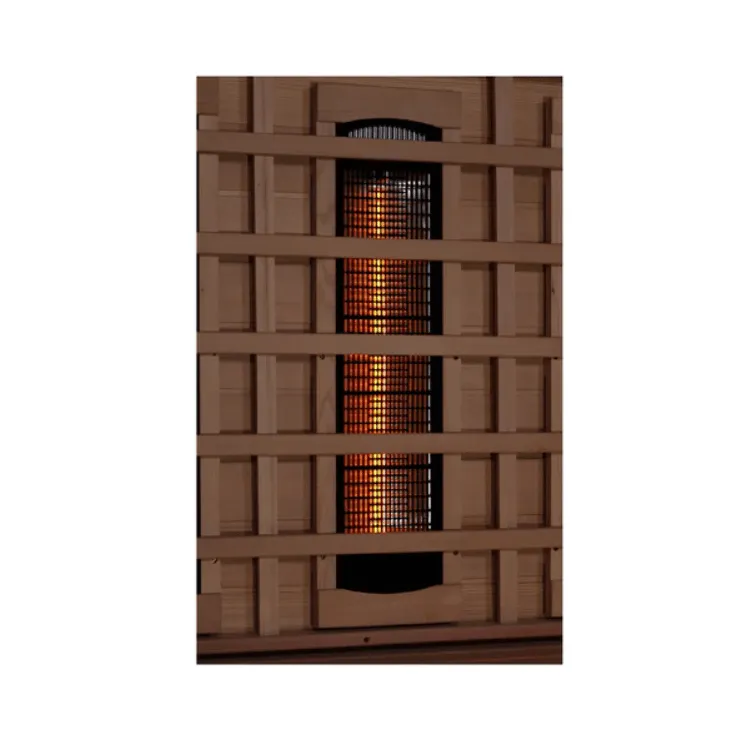 Golden Designs 3-Person Full Spectrum PureTech™ Near Zero EMF FAR Infrared Sauna with Himalayan Salt Bar & Canadian Hemlock | GDI-8230-01