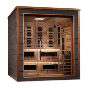 Golden Designs "Karlstad" 6-Person Outdoor-Indoor PureTech™ Hybrid Full Spectrum Sauna