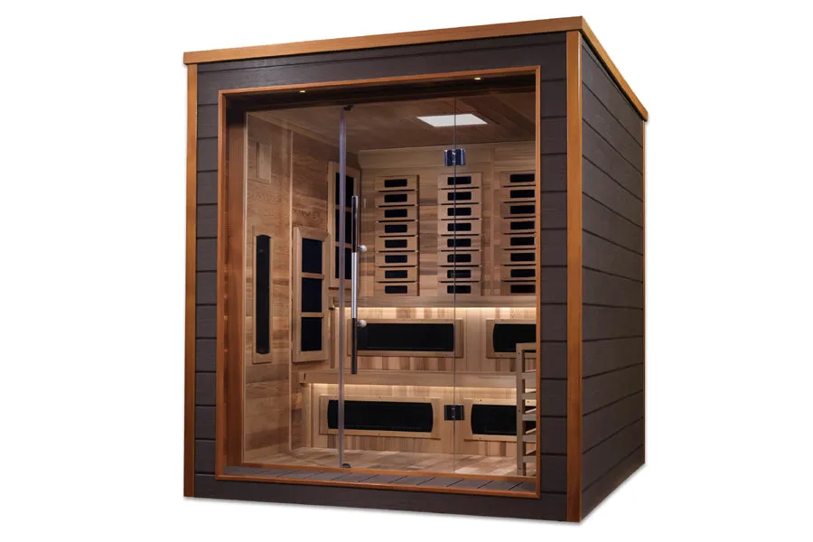 Golden Designs "Karlstad" 6-Person Outdoor-Indoor PureTech™ Hybrid Full Spectrum Sauna