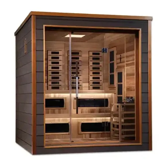 Golden Designs "Karlstad" 6-Person Outdoor-Indoor PureTech™ Hybrid Full Spectrum Sauna