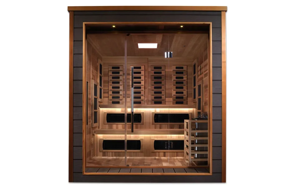 Golden Designs "Karlstad" 6-Person Outdoor-Indoor PureTech™ Hybrid Full Spectrum Sauna