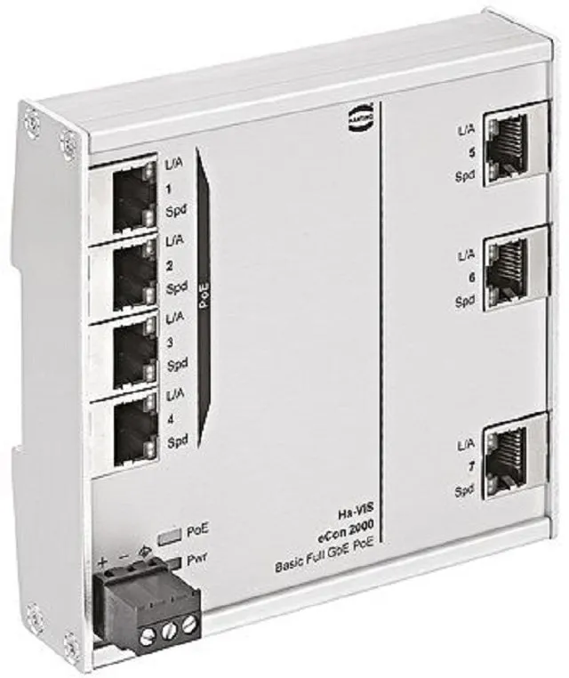 Harting 7 x RJ45 Ha-VIS eCon 2070GB-A-P Unmanaged Ethernet Switch 24024070030
