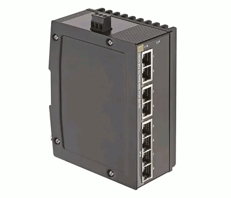 Harting 8 Port RJ45 Ha-VIS eCon 3080B-A-PP Unmanaged Ethernet Switch 24031080030