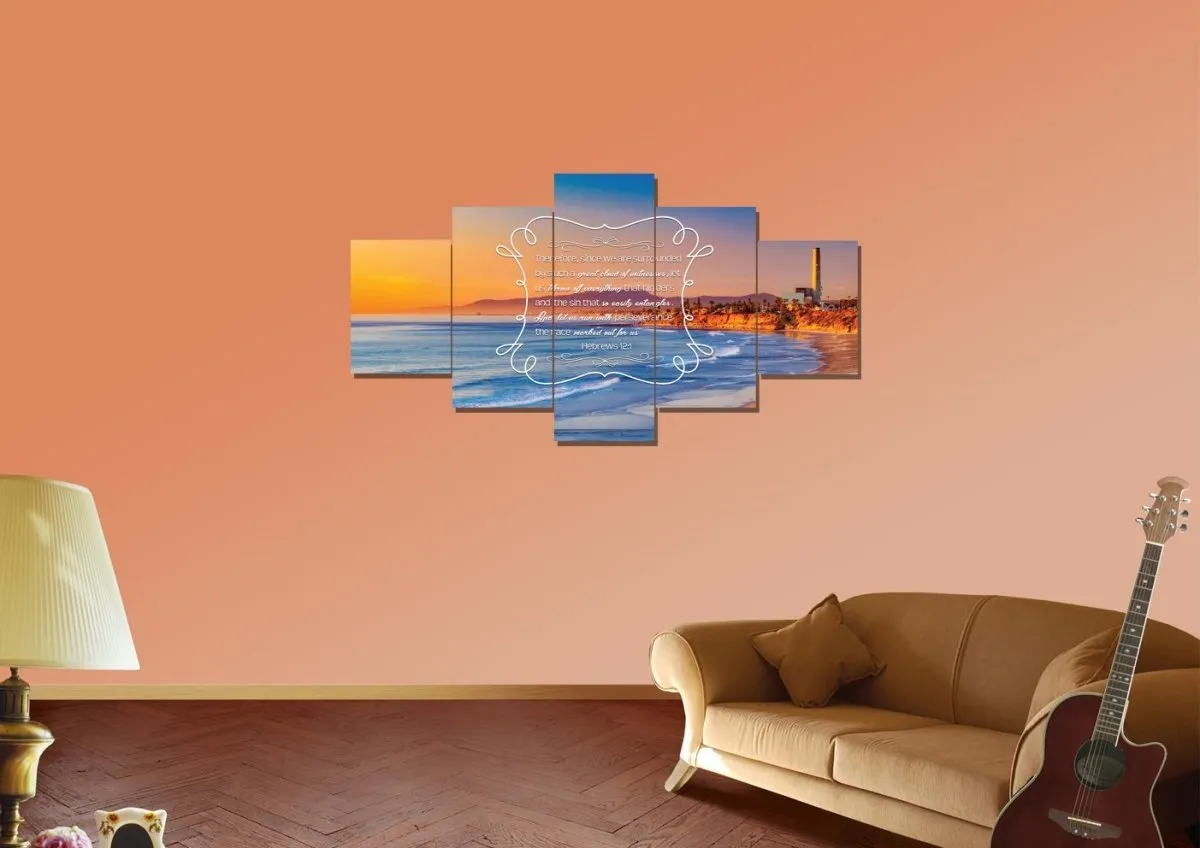 Hebrews 121 Wall Art Canvas Print - Christian Canvas Wall Art