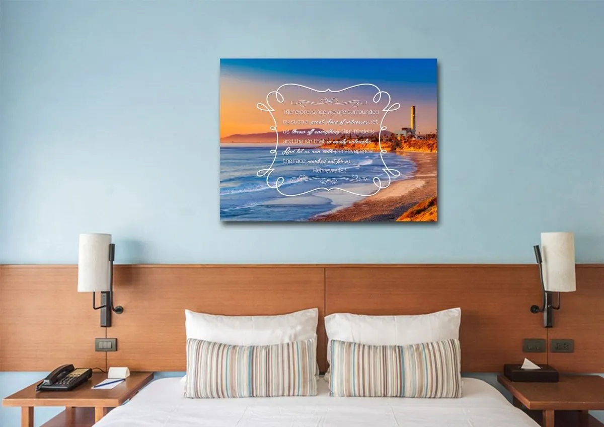 Hebrews 121 Wall Art Canvas Print - Christian Canvas Wall Art