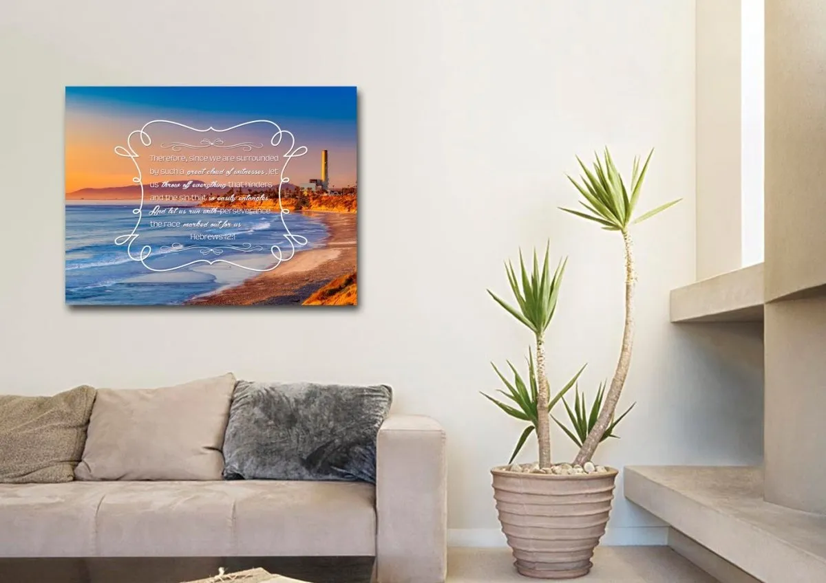 Hebrews 121 Wall Art Canvas Print - Christian Canvas Wall Art