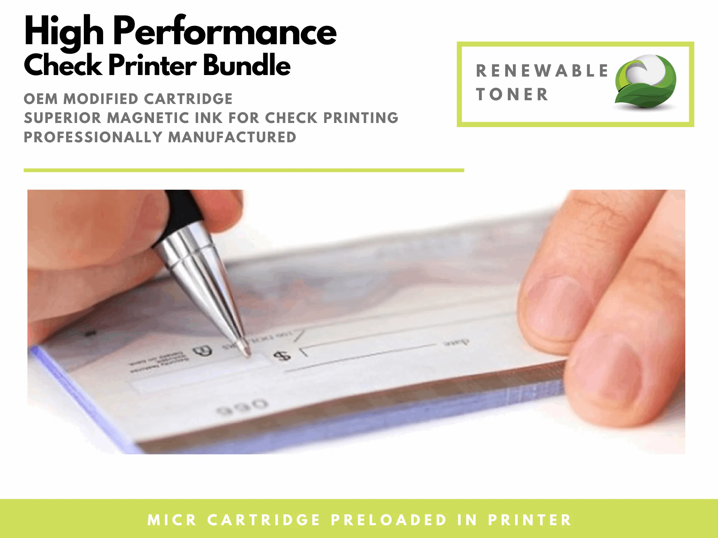 HP 3001dw LaserJet Pro Printer with 1 OEM 138X Modified MICR Cartridge (High Yield)
