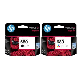 HP 680 Original Ink Advantage Cartridge [Tri-color/Black]