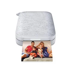HP Sprocket Portable 2x3" Instant Photo Printer (Luna Pearl) Print Pictures on Zink Sticky-Backed Paper From Your iOS & Android Device