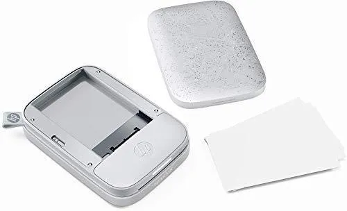 HP Sprocket Portable 2x3" Instant Photo Printer (Luna Pearl) Print Pictures on Zink Sticky-Backed Paper From Your iOS & Android Device