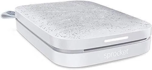 HP Sprocket Portable 2x3" Instant Photo Printer (Luna Pearl) Print Pictures on Zink Sticky-Backed Paper From Your iOS & Android Device