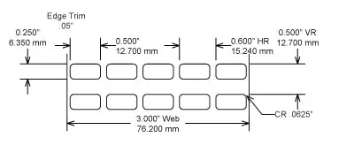 Identco TTL101-411-10 .50x.25 Matte Tan Polyimide Thermal Transfer Labels