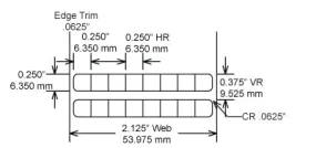 Identco TTL124-411-10 .25x.25 Matte Tan Polyimide Thermal Transfer Labels