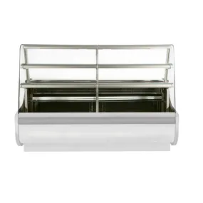 Igloo Beta Curved Glass Patisserie Serveover Counter White 1605mm Wide - BETA160W