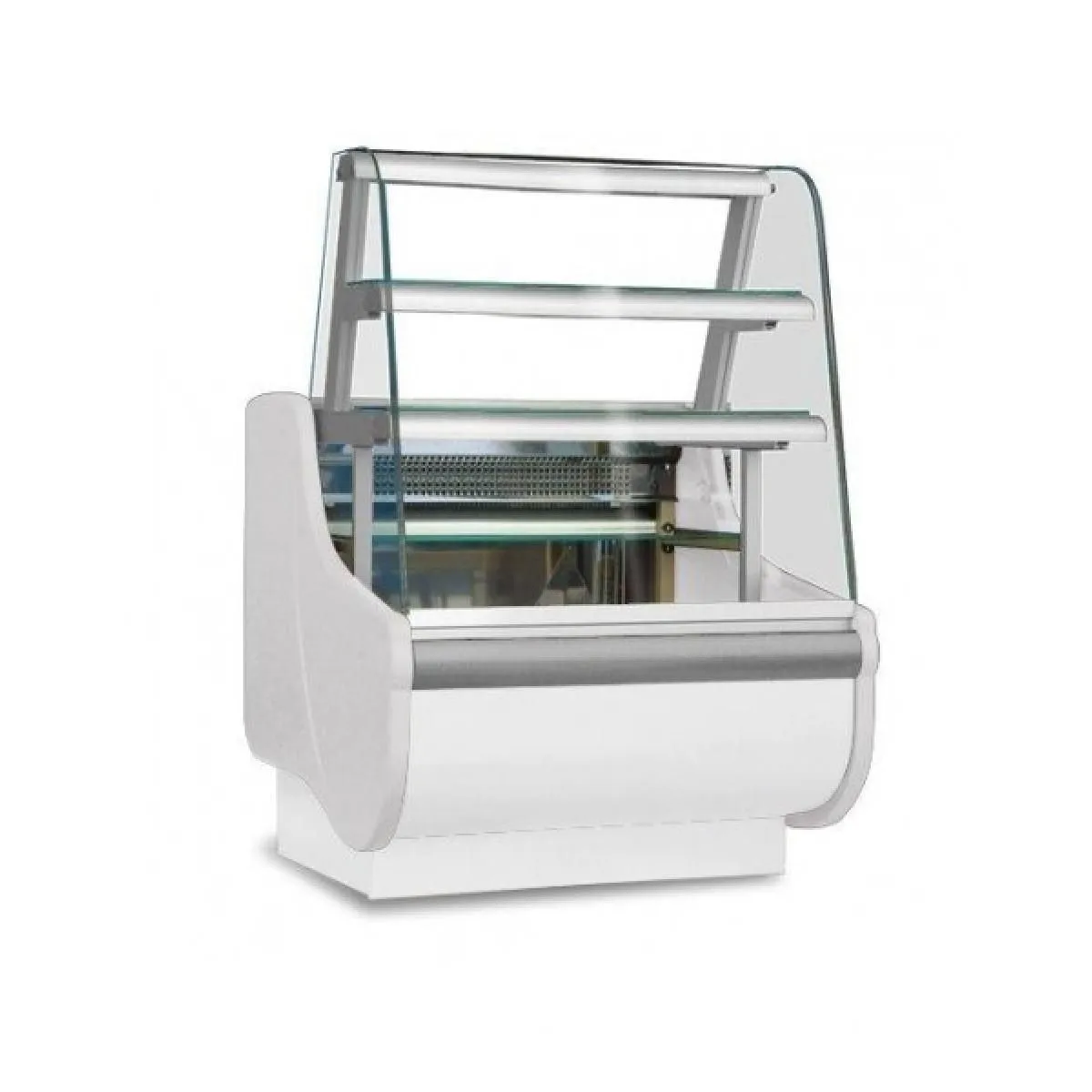 Igloo Beta Curved Glass Patisserie Serveover Counter White 1605mm Wide - BETA160W