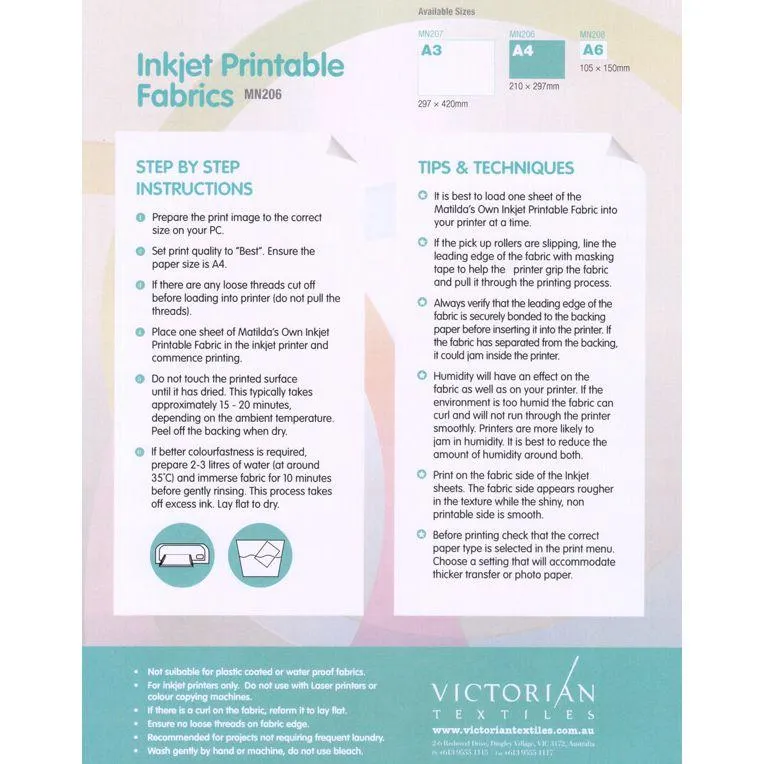 Inkjet Printable Fabric MN206