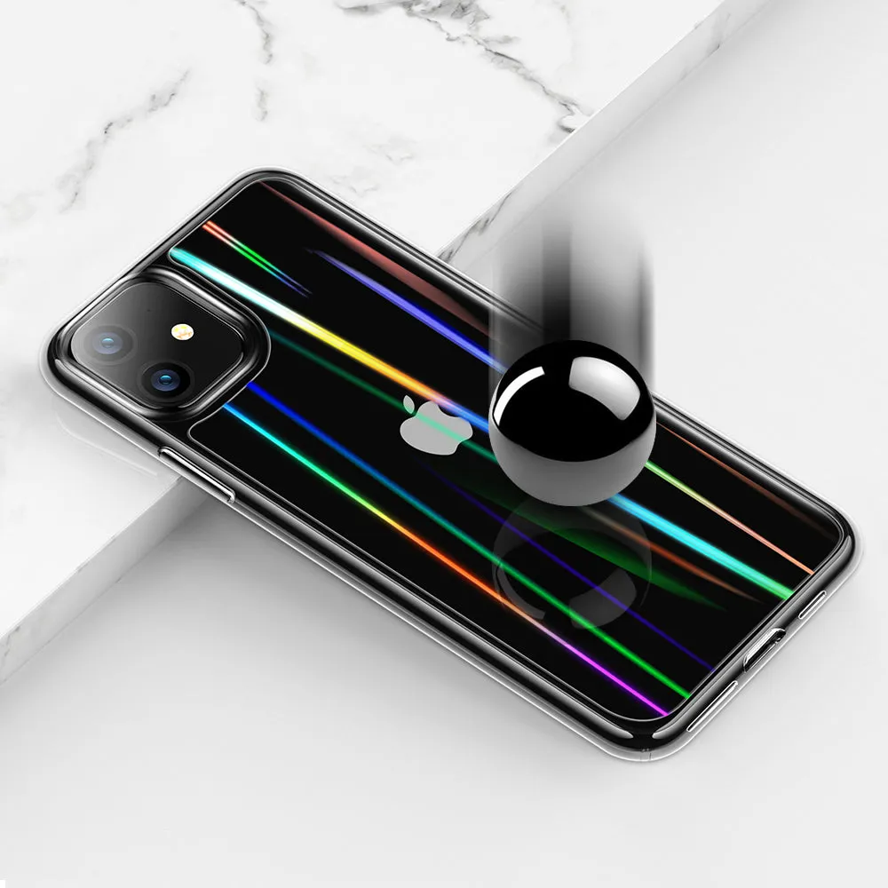 iPhone 11 6.1 inch Unicorn Beetle GLASS Slim Clear Case-Laser