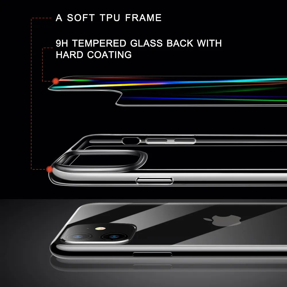 iPhone 11 6.1 inch Unicorn Beetle GLASS Slim Clear Case-Laser