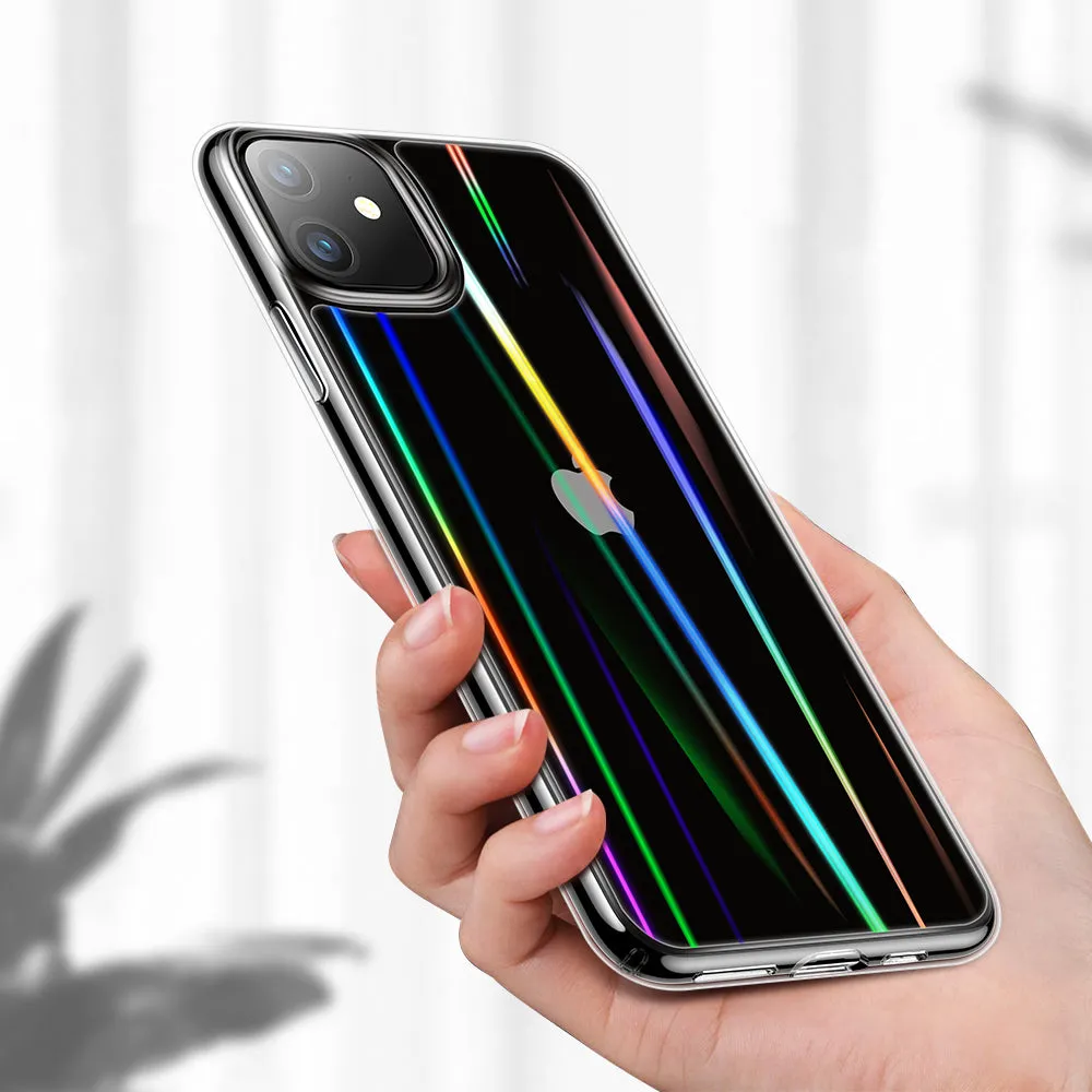 iPhone 11 6.1 inch Unicorn Beetle GLASS Slim Clear Case-Laser