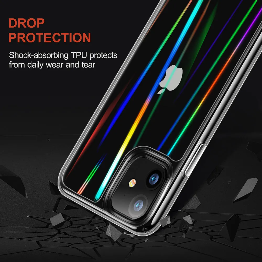 iPhone 11 6.1 inch Unicorn Beetle GLASS Slim Clear Case-Laser
