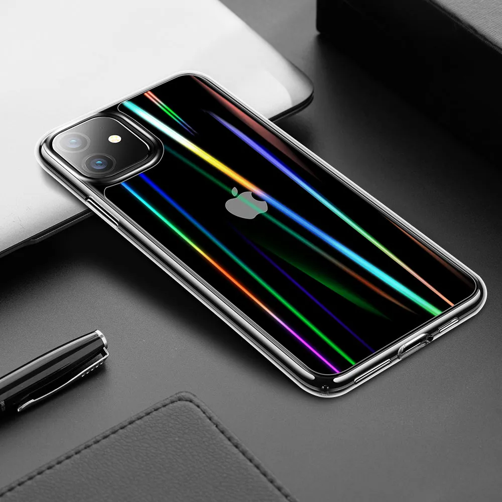 iPhone 11 6.1 inch Unicorn Beetle GLASS Slim Clear Case-Laser