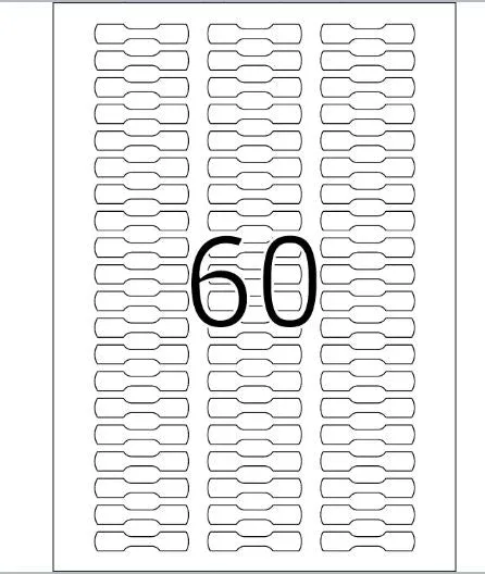 Jewellery labels A4, 49 x 10 mm, White, Opaque, with strong adhesion