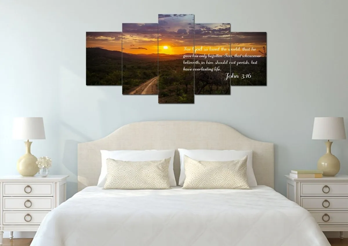 John 316 Kjv #20 Bible Verse Canvas Wall Art - Christian Canvas Wall Art