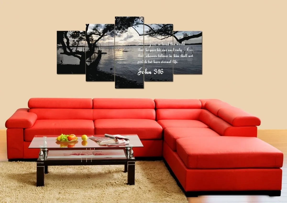John 316 Niv #24 Bible Verse Canvas Wall Art - Christian Canvas Wall Art