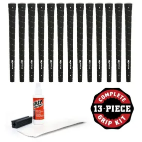 Karma Wrap Black Standard - 13 piece Golf Grip Kit (with tape, solvent, vise clamp)